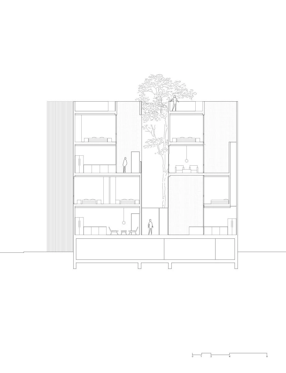 Frida Escobedo, conjunto residencial Mar Tirreno en Ciudad de México